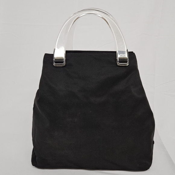 Prada Tessuto Nylon and Lucite Evening Tote Bag in Black - Picture 6 of 17